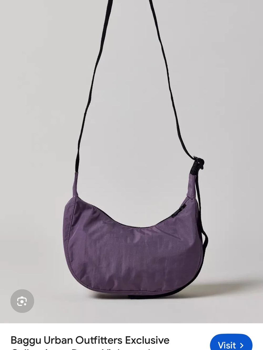 NWT Baggu Small Crescent Bag in Dusty Violet
